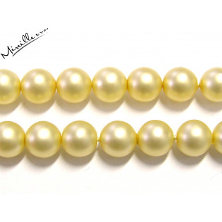 Cream II. matované voskové perle, 8 mm