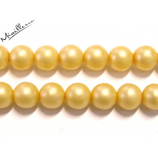 Sunn/gold matované voskové perle, 8 mm