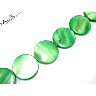 Perleťové kolečko zelené, 20 mm