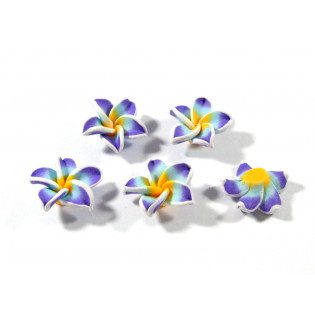 Fimo květina orchidej blue/lavender