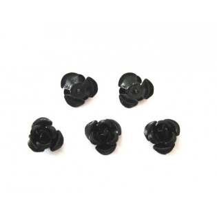 Hliníková růžička černá, 10 mm