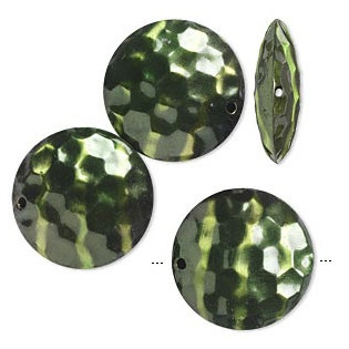 Placička vytlačovaná zeleno/černá, 40x12 mm