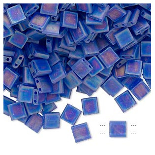 Miyuki Tila transparent matte rainbow blueberry (TL151FR), 50 ks