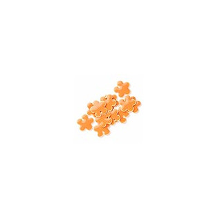 Jasně oranžová květina, 15 mm smalt