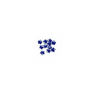 Tmavě modrá květina smalt, 6 mm