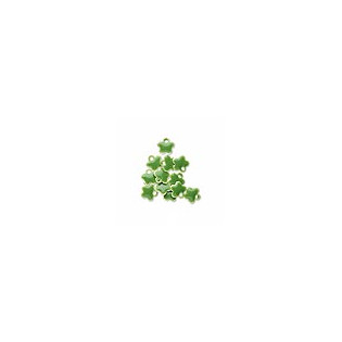 Zelená květina malá, smalt 6 mm