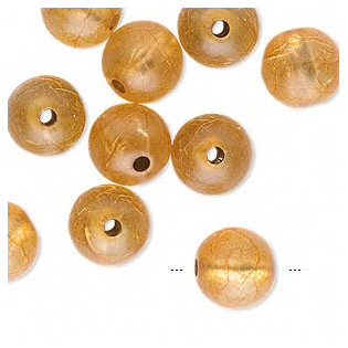 Korálek medový mat, 12 mm