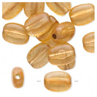 Korálek placička medová mat, 13x10 mm