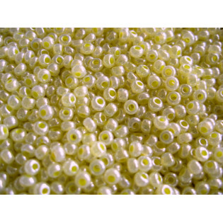 Žlutý perleťový rokajl, 3 mm